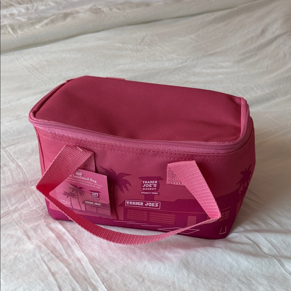 Trader Joe’s Mini Pink Insulated Cooler Bag Tote